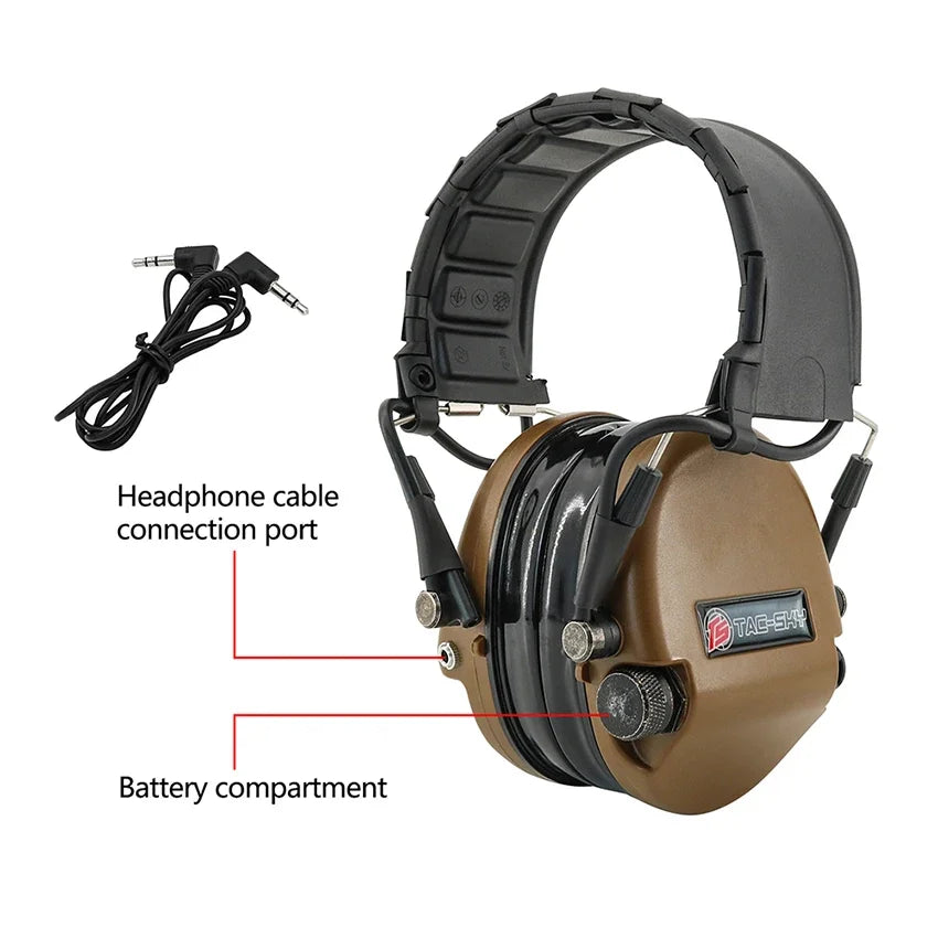 TAC-SKY Tactical Electronic Ear Muffs for Shooting Hearing Protection Noise Reduction, and Sound Capture