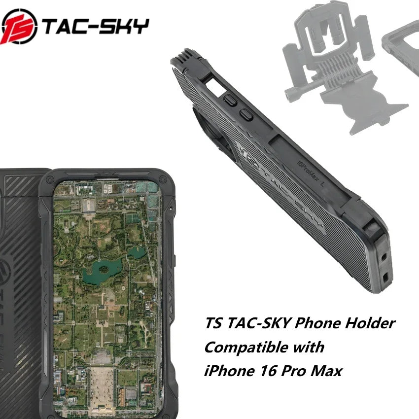 TAC-SKY Tactical MOLLE Vest Phone Mount Compatible with iPhone 16 Pro Max  for tactical navigation and hunting