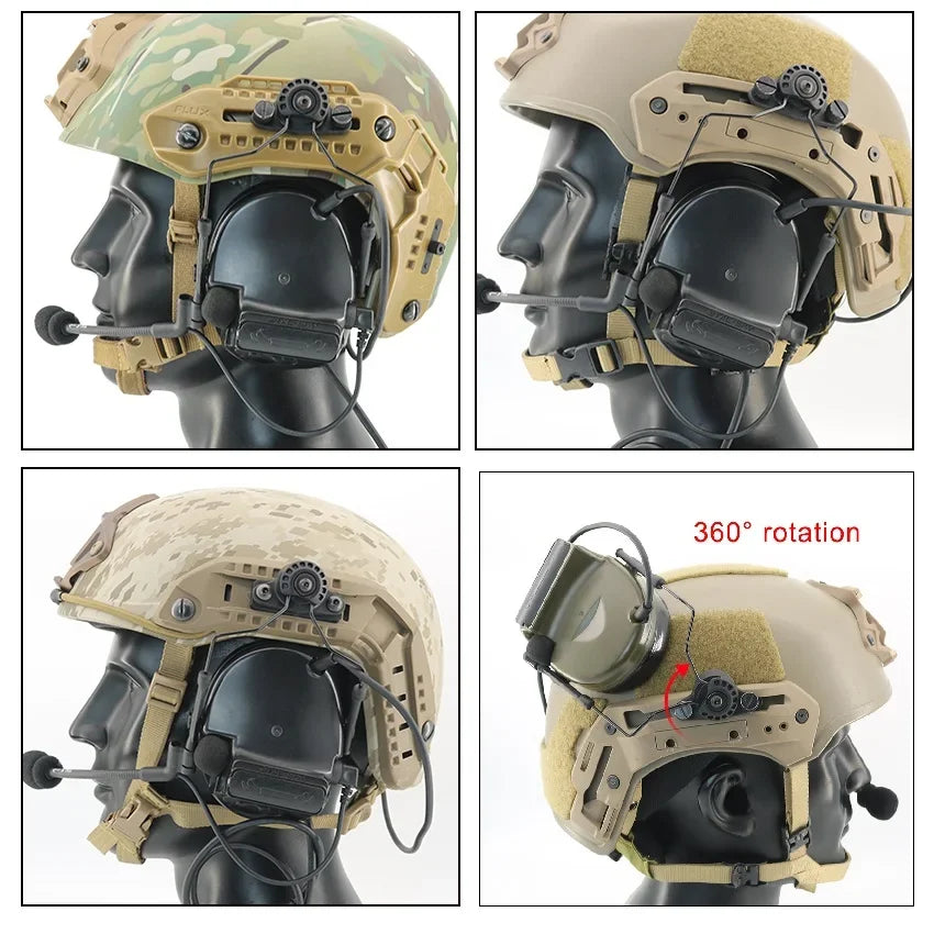 TAC-SKY Tactical Helmet Rail Adapter (ARC Rail / MLOK Rail / WENDY Rail) MARK 2.0 Bracket For COMTA Series Tactical Headsets