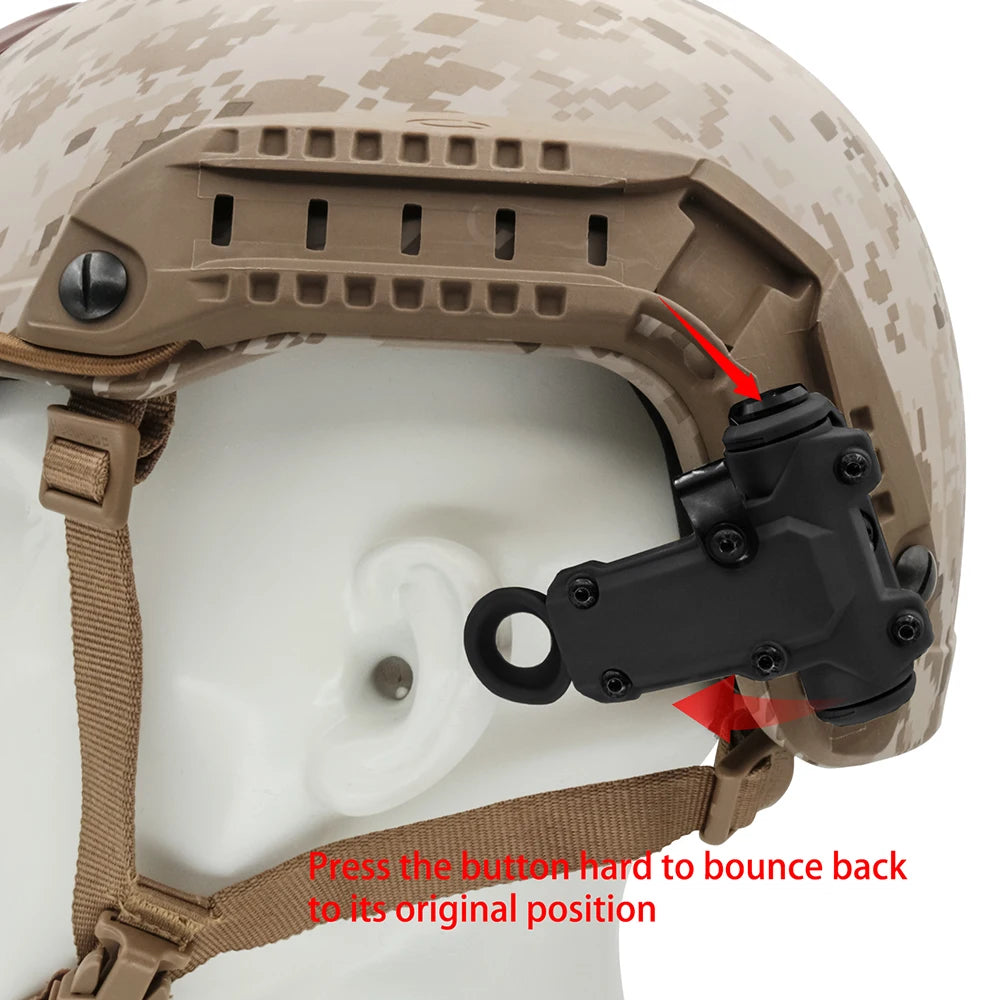 Tactical Helmet ARC Rail Adapter Compatible with RAC Headphones Ideal for Hunting and Shooting