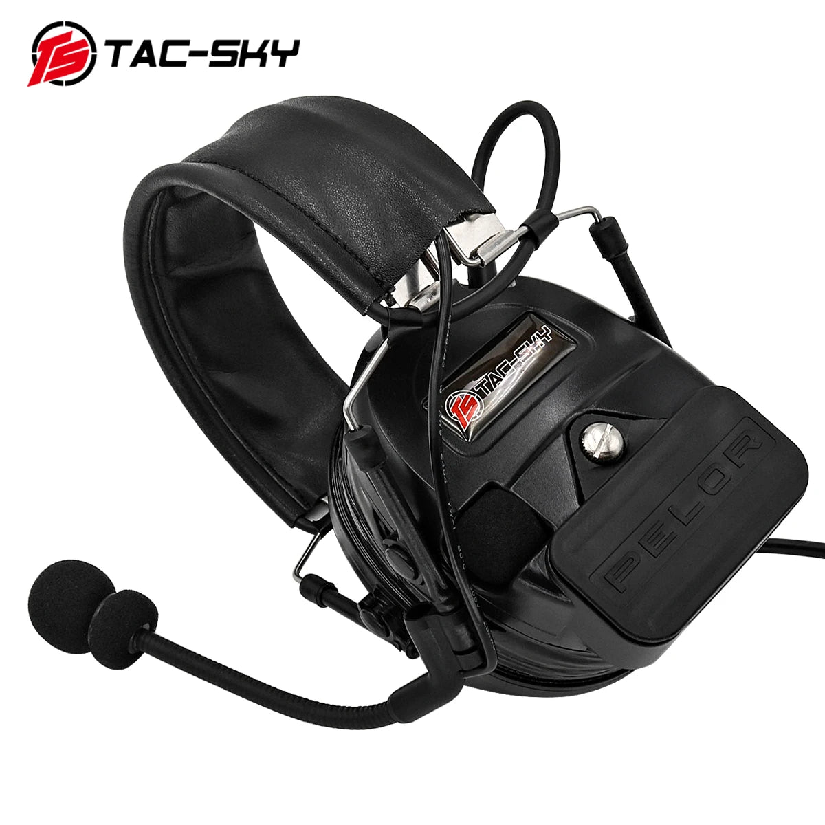 TAC-SKY Tactical for COMTA I Shooting  Mili Headset is Equipped with a Noise-Canceling Microphone and Hearing Protection Features