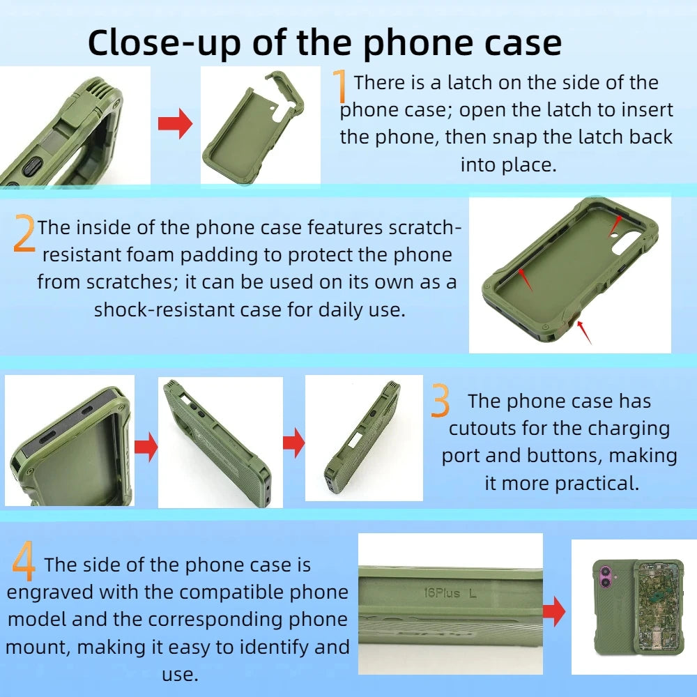 TS TAC-SKY Tactical Adapter  Phone Mount or Phone Case Only Compatible with Iphone 16 Plus