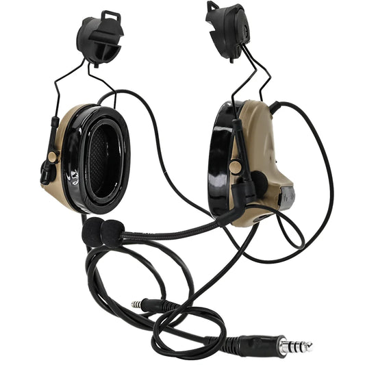 TAC-SKY Tactical Dual-Channel for COMTA II Headset ARC Rail Mount Edition Compatible with Baofeng UV5R / UV82 Two-Way Radios
