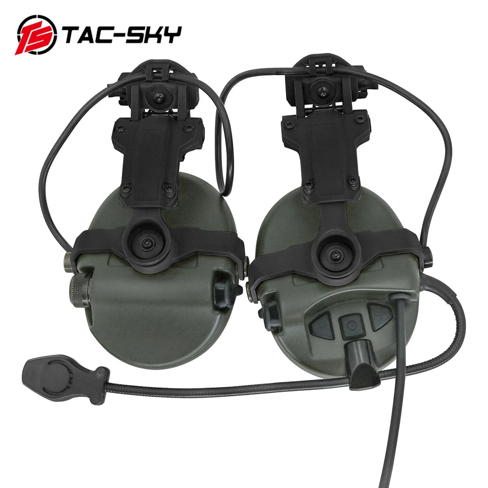 TAC-SKY Tactical Headset ARC Rail Adapter Mount (for Sordin Headsets, with Silicone Earmuffs), Ideal for Outdoor Hunting