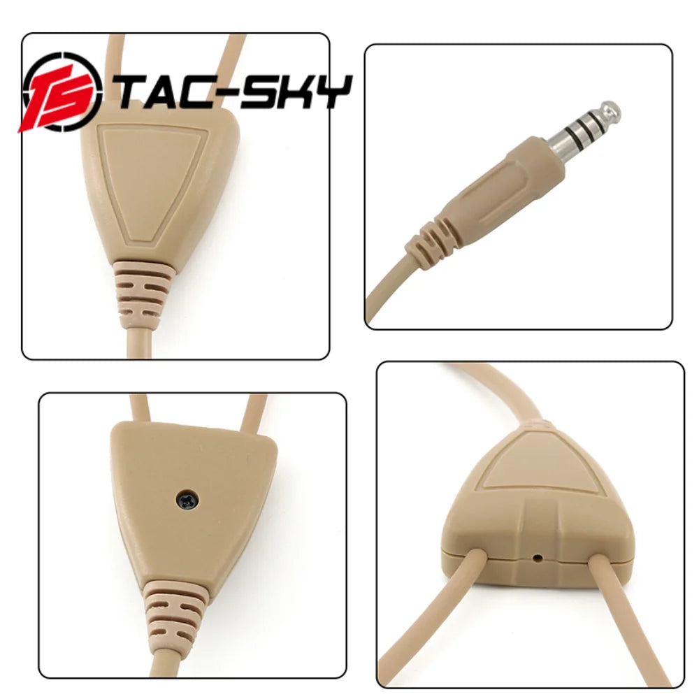 TAC-SKY Tactical TEP-200 Bluetooth PTT Communication Headset, Compatible with Baofeng UV5R Walkie-Talkie