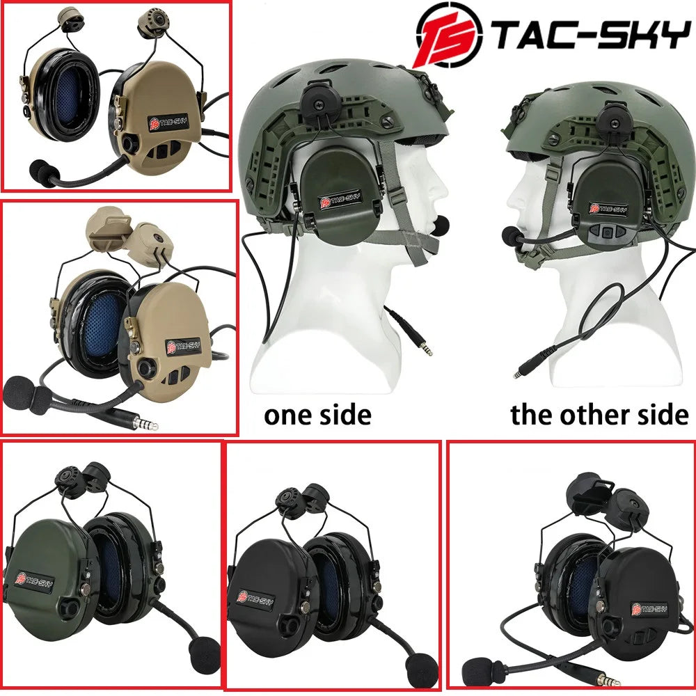 TAC-SKY Tactical for TCI LIBERATOR Headset ARC OPS-CORE Helmet Track Bracket Version Hunting Sports Hearing Protection