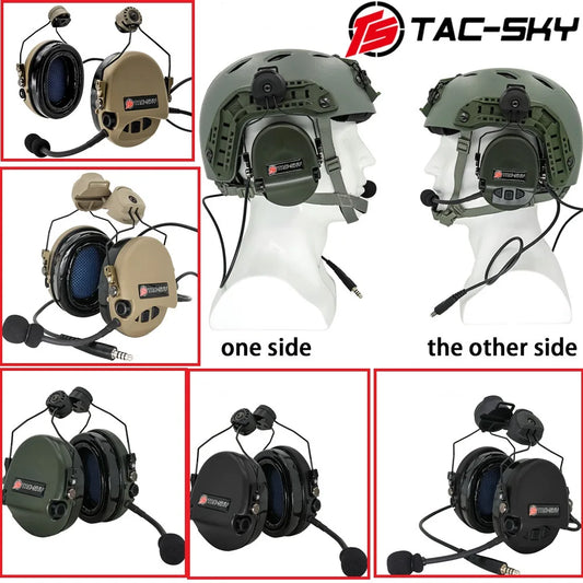 TAC-SKY Tactical for TCI LIBERATOR Headset ARC OPS-CORE Helmet Track Bracket Version Hunting Sports Hearing Protection