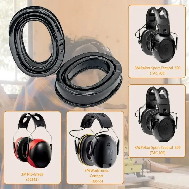 TAC-SKY Tactical Headset Adapter Gel Ear Pad for 3M Peltor TACTICAL 300 /500 Electronic Muffs Ear Protection Shooting Headset