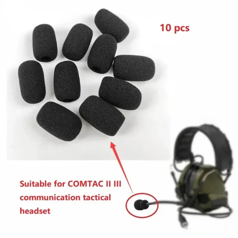 TAC-SKY Tactical Headset Microphone Sponge Cover Accessories for Pelto/Comta Shooting Headset Noise Reduction Headset