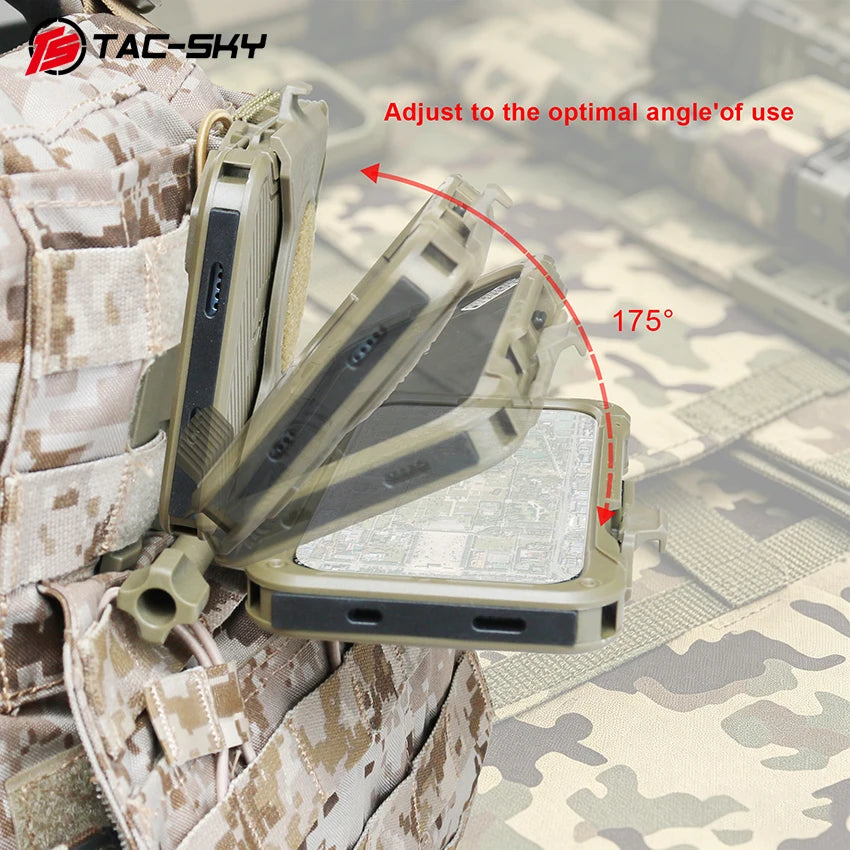 TAC-SKY Tactical Phone Case for Outdoor Shooting Scenarios for IPhone 17 Includes A Phone Mount for MOLLE Vest System.