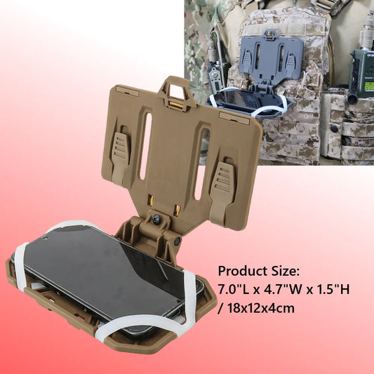 TAC-SKY Tactical Vest Attachment Mobile Phone Holder MOLLE Folding Navigation Board Suitable for Hunting CS Shooting