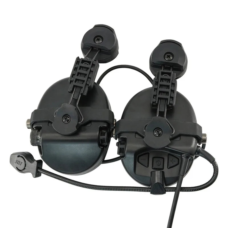 Tactical SORDI Headphones with Active Noise Cancellation for Use with ARC Rail Helmets