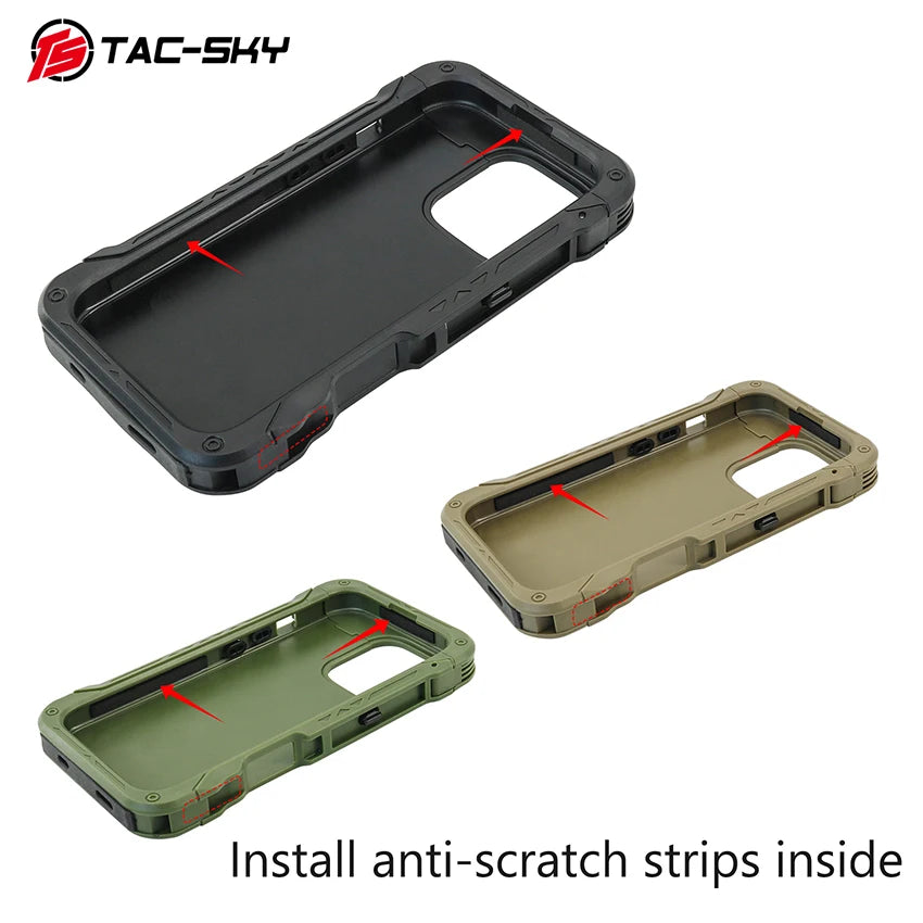 TS TAC-SKY Tactical Phone Mount Plate is designed exclusively for the iPhone 16 Pro Max model drop-resistant and durable