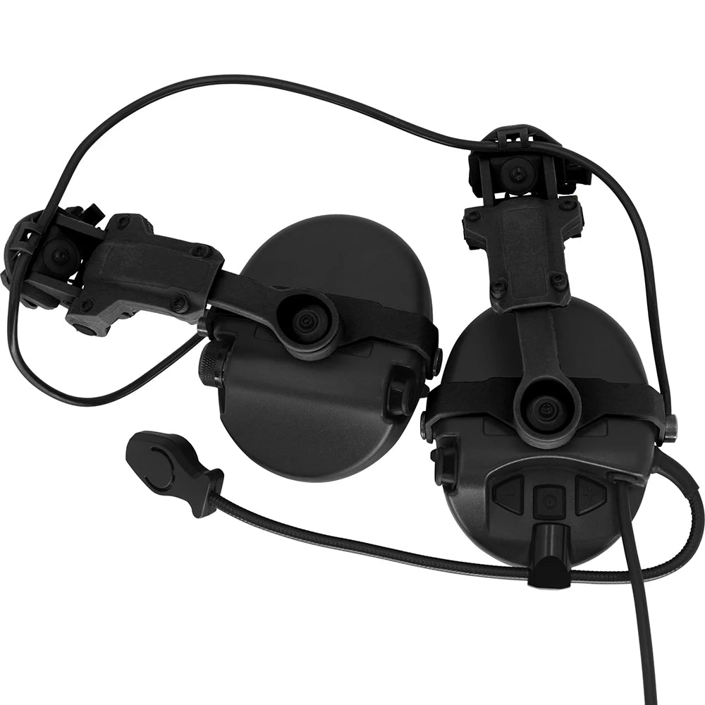 TAC-SKY Tactical Headset ARC Rail Adapter Mount (for Sordin Headsets, with Silicone Earmuffs), Ideal for Outdoor Hunting