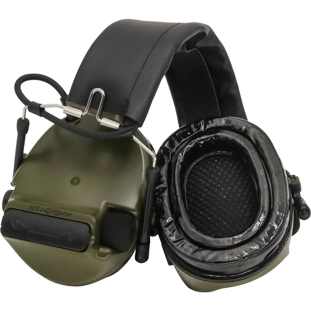 Tactical Headset COMTA III —for IPSC Shooting with Noise-Canceling Headphones and Gel Earplugs for Airsoft Guns