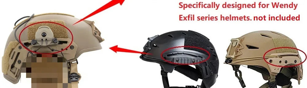 Tactical for Wendy Helmet Rail 3.0 Adapter Compatible with WalkerRazor Over-Ear Shooting Headphones
