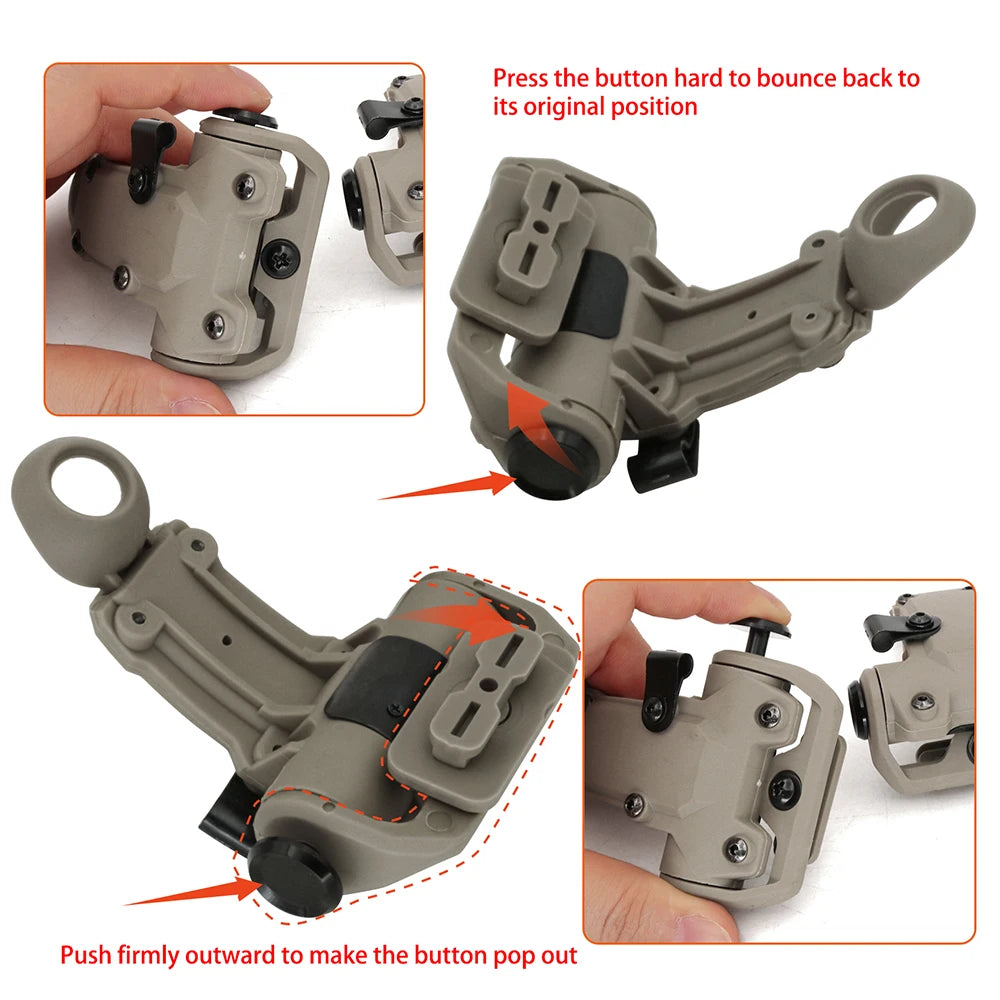 Tactical for WENDY Helmet Rail Adapter, Compatible with RAC Airsoft Headset—T-Bar Mount