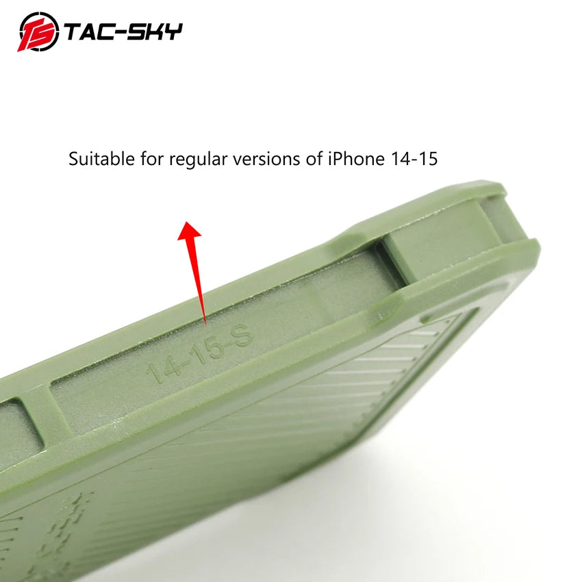 TAC-SKY Tactical Outdoor Shooting Game Phone Case Compatible with MOLLE Vest Mounting, Fits IPhone 14 and 15