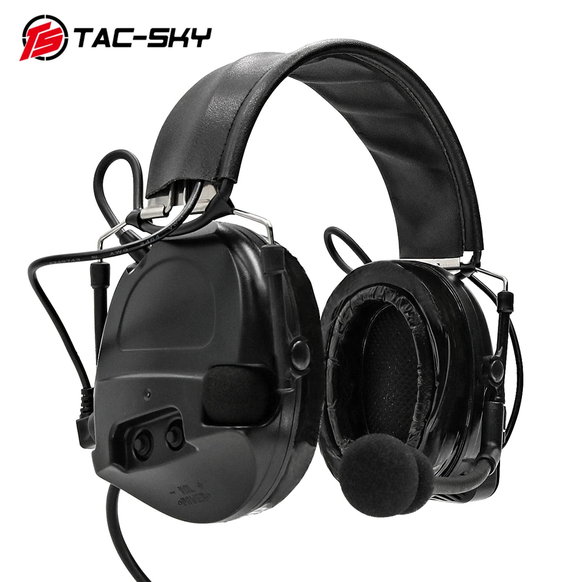 TAC-SKY Tactical for COMTA I Shooting  Mili Headset is Equipped with a Noise-Canceling Microphone and Hearing Protection Features
