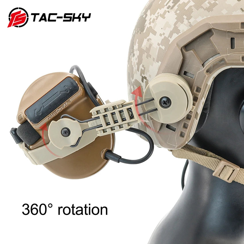 TAC-SKY Tactical Helmet for COMTA III civilian Headset for ARC Rail FAST series Helmets and the Baofeng UV5R two-way Radio