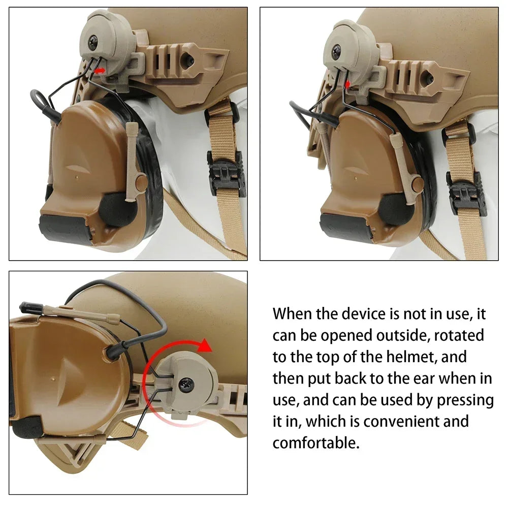 Tactical for Wendy 3.0 Helmet Rail-Mounted Headset Mount Compatible with COMTA I, II, and III Shooting Headsets
