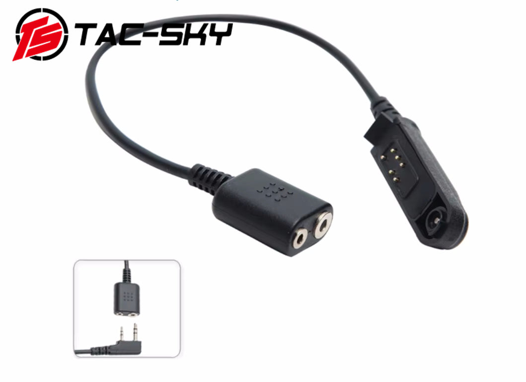 TS TAC-SKY Intercom Adapter Baofen BF-A58 BF9700 UV9R UV-XR to Kenwoo 2 Pin Plug