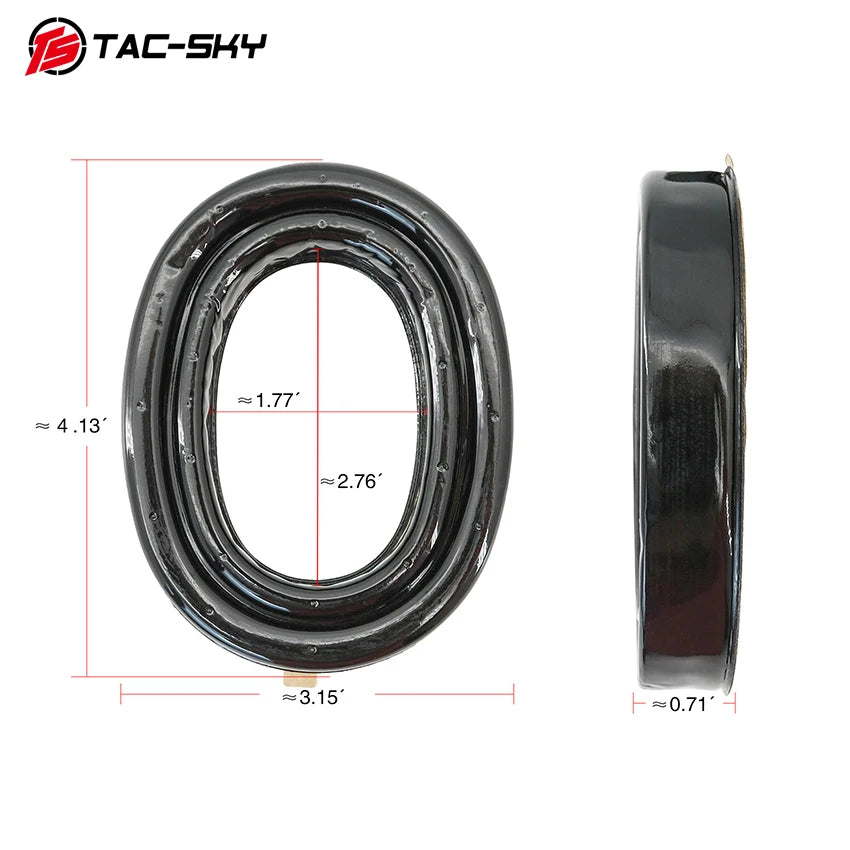 TAC-SKY Tactical Ear Pads: Silicone ear cups for electronic shooting, compatible with Comta/Sordin headphones