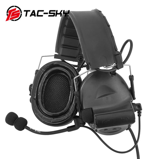 TAC-SKY Tactical for Civilian COMTA II -Grade Airsoft Headset (with Silicone Ear Cups) and Detachable Headband
