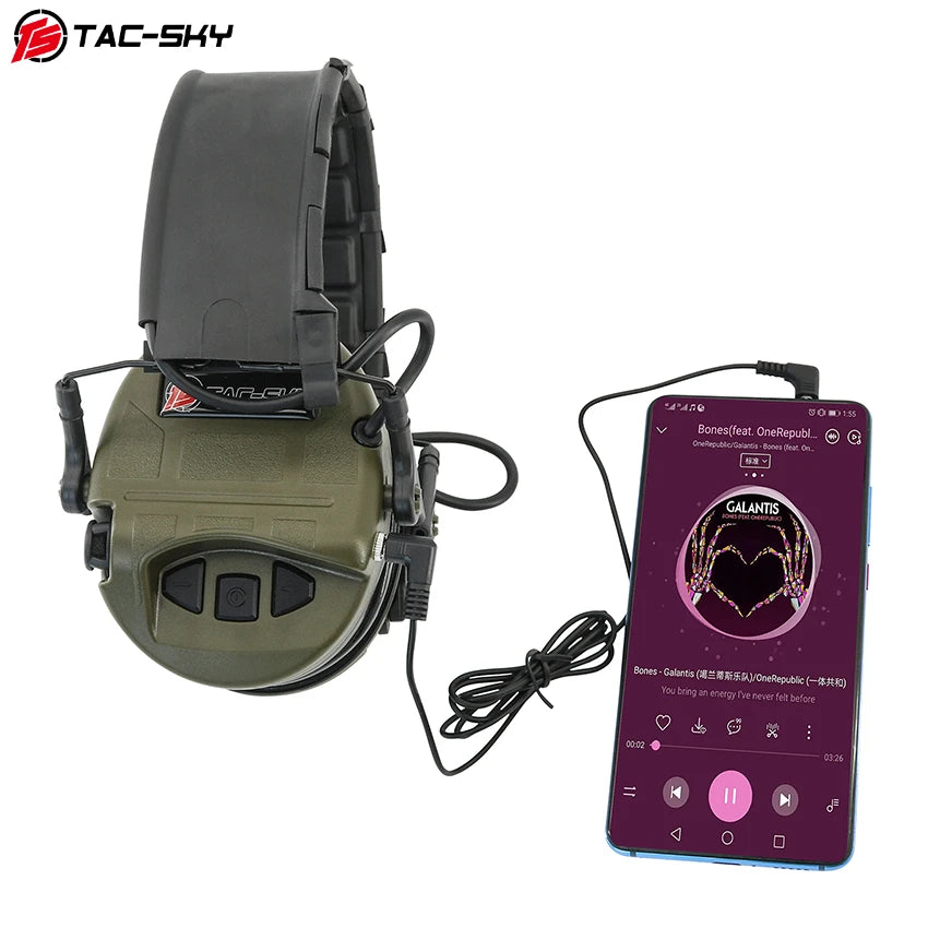 TAC-SKY Tactical Electronic Shooting Ear Muffs for SORDI Ultra IPSC Foldable Hearing Protection Headset