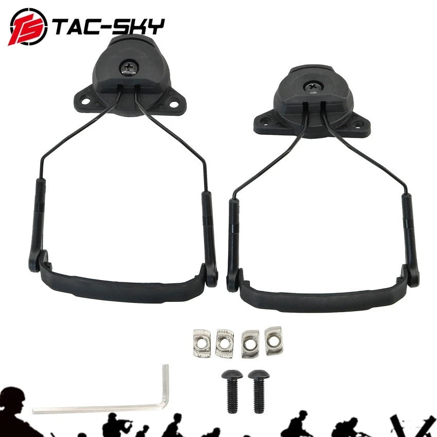 TAC-SKY Tactical Helmet Headset Mount Designed for AMP Communication Headsets, for Wendy 2.0 Helmet Rail