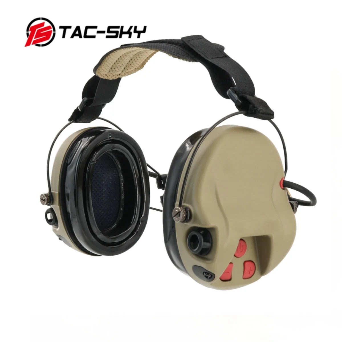 TAC-SKY Tactical Electronic Hearing Protection H300B Rear-Mounted Noise-Canceling  Shooting Earmuffs Headset