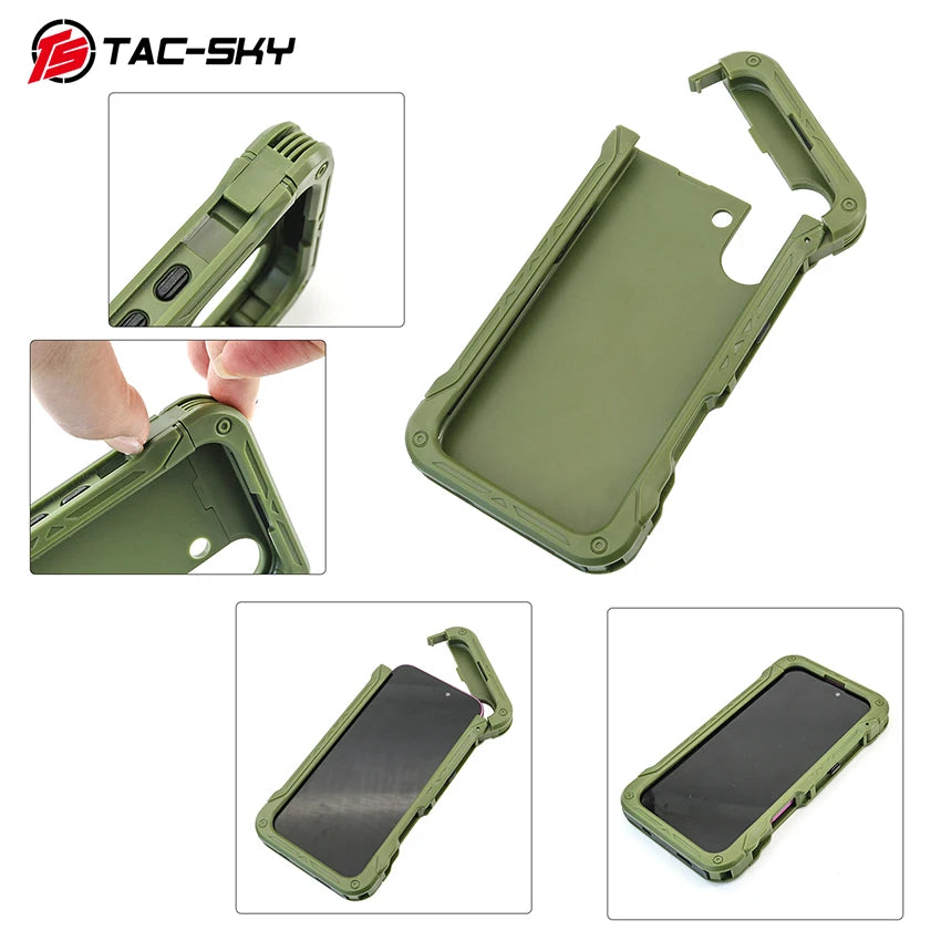 Outdoor Hunting Shooting Tactical Phone Mount Phone Case Compatible Only with iPhone 16 Designed for MOLLE Tactical Vests