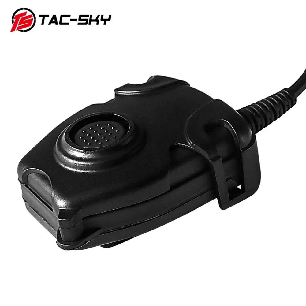 TAC-SKY Tactical Headset Civilian U94  PTT Button Walkie-Talkie Headset Plug Adapter Airsoft Radio Shooting Earmuffs Use