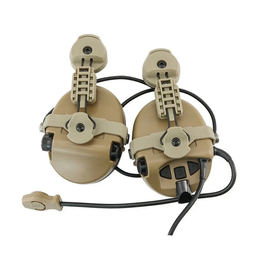 Tactical SORDI Headphones with Active Noise Cancellation for Use with ARC Rail Helmets