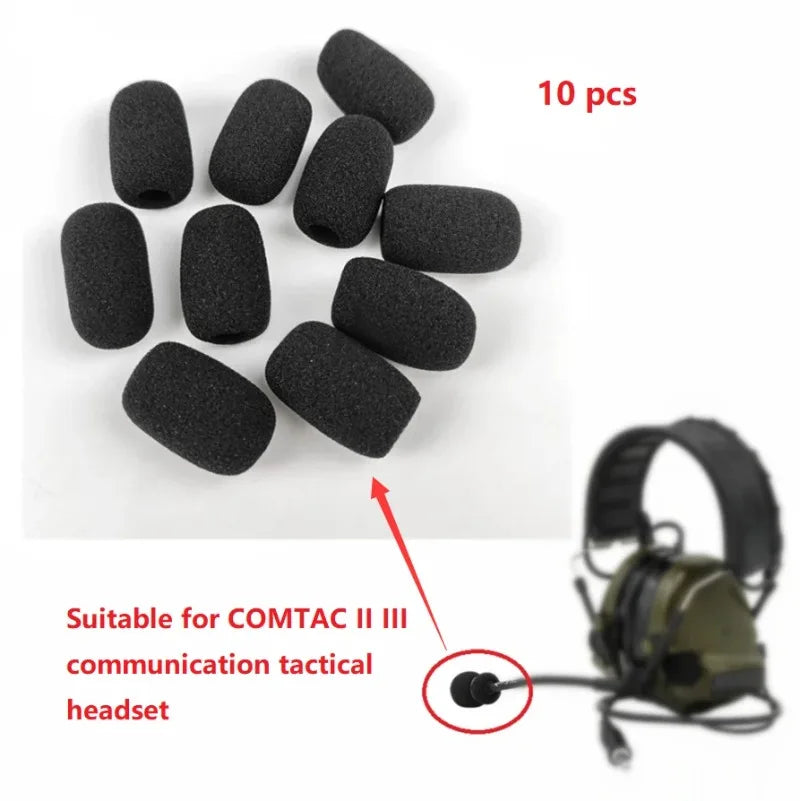 TAC-SKY Tactical Headset Microphone Sponge Cover Accessories for Pelto/Comta Shooting Headset Noise Reduction Headset