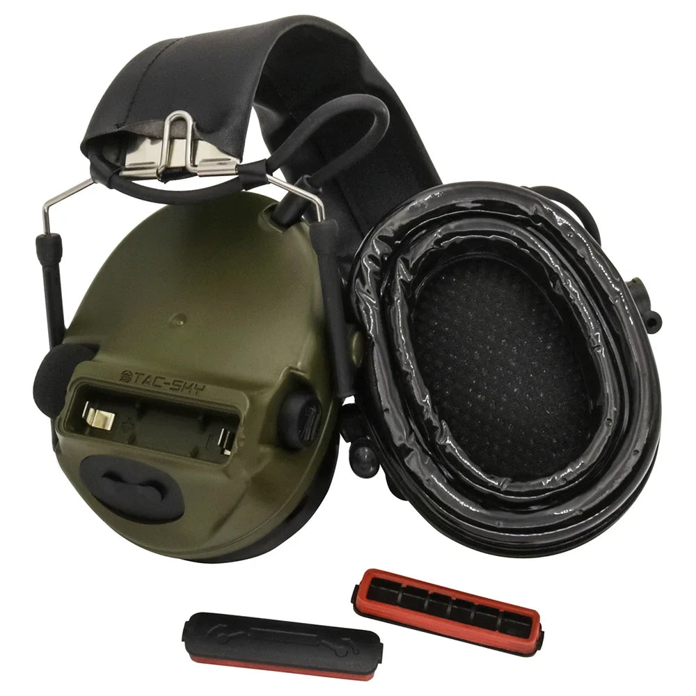 Tactical Headset COMTA III —for IPSC Shooting with Noise-Canceling Headphones and Gel Earplugs for Airsoft Guns