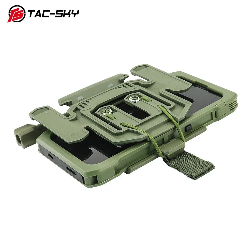 TAC-SKY Tactical Outdoor Shooting Game Phone Case Compatible with MOLLE Vest Mounting, Fits IPhone 14 and 15