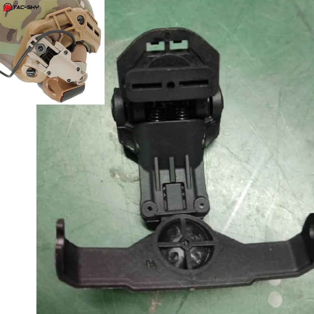 TAC-SKY Tactical MLOK Rail Helmet Adapter, Compatible with MTEK FLUX PTS helmets, for COMTA II, III, IV, and XPI  headsets