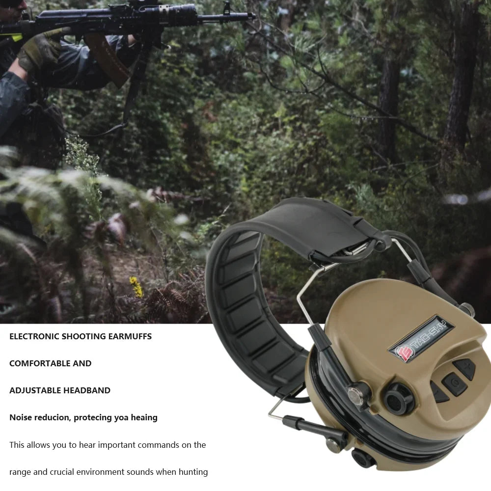 TAC-SKY Tactical Electronic Ear Muffs for Shooting Hearing Protection Noise Reduction, and Sound Capture