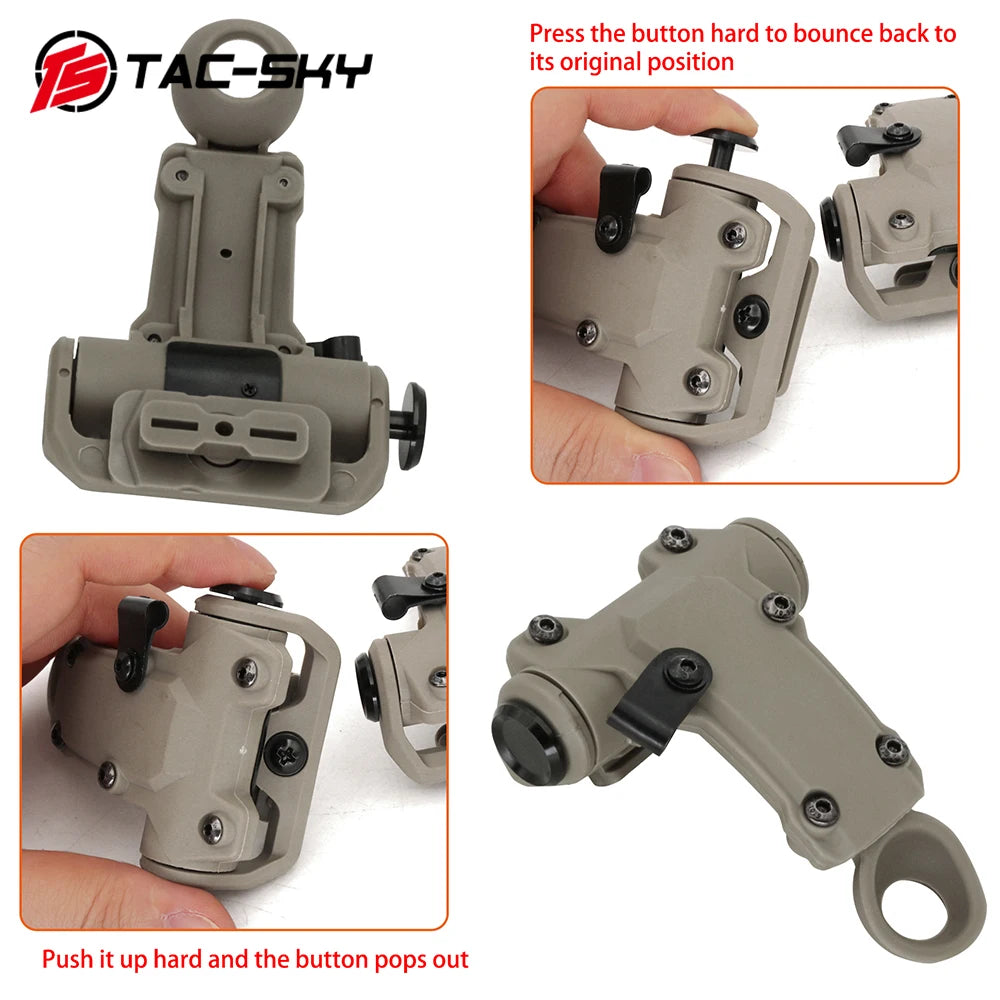 TS TAC-SKY Tactical Helmet Rail Adapter Compatible With RAC Headset and With Helmets Wendy 2.0 3.0 Rail