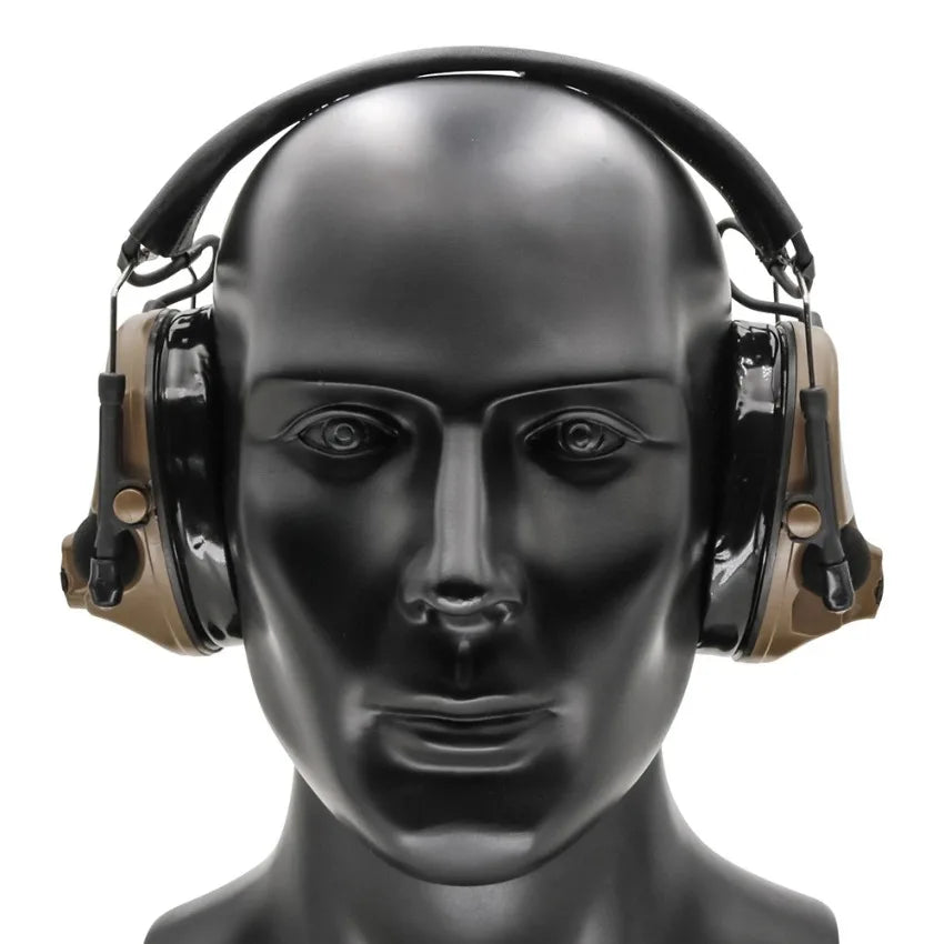Tactical Headset COMTA III —for IPSC Shooting with Noise-Canceling Headphones and Gel Earplugs for Airsoft Guns