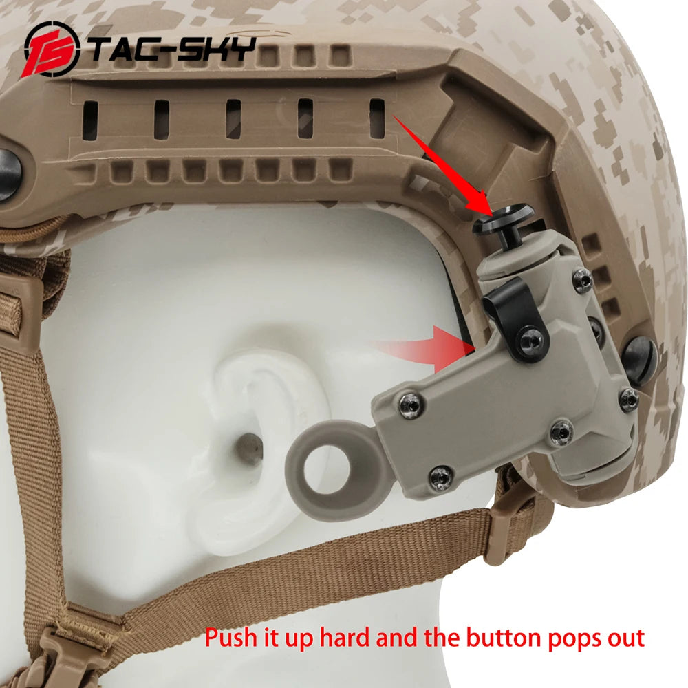 TAC-SKY Tactical Helmet ARC Rail Adapter Accessories for RAC Headset and Helmets with ARC Rails for Airsoft Sports