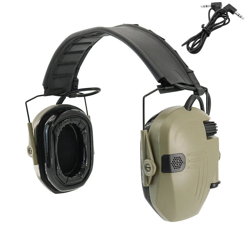 TAC-SKY Tactical Headset Electronic Shooting Earmuffs Hearing Protection Headphone NRR 23dB Noise Cancelling Airsoft Hunting