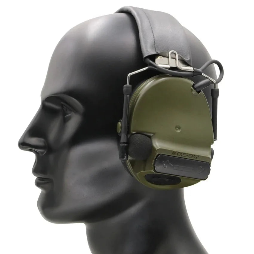 Tactical Headset COMTA III —for IPSC Shooting with Noise-Canceling Headphones and Gel Earplugs for Airsoft Guns