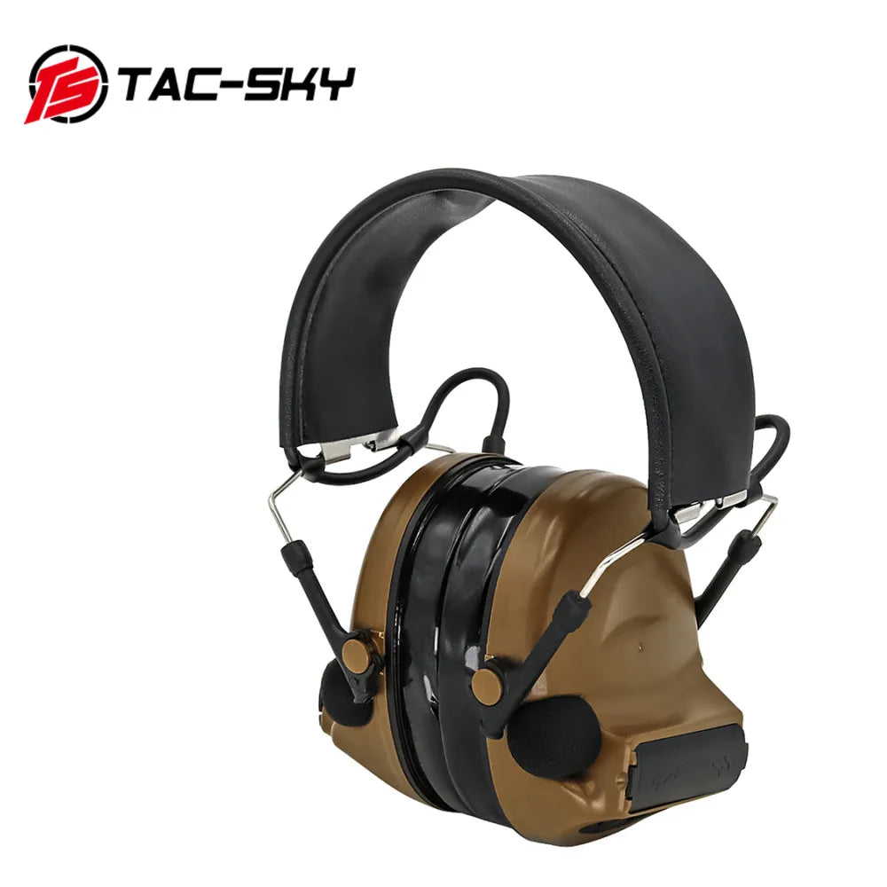 TAC-SKY Tactical Headset COMTA II IPSC No Mic Silicone Earmuffs Electronic Noise Cancelling Hearing Protection Shooting Headset