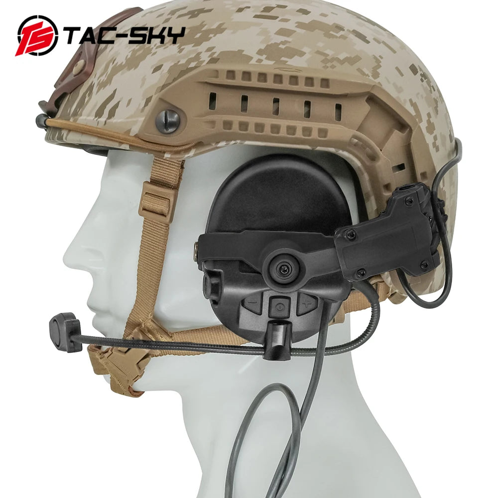 TAC-SKY Tactical Headset ARC Rail Adapter Mount (for Sordin Headsets, with Silicone Earmuffs), Ideal for Outdoor Hunting