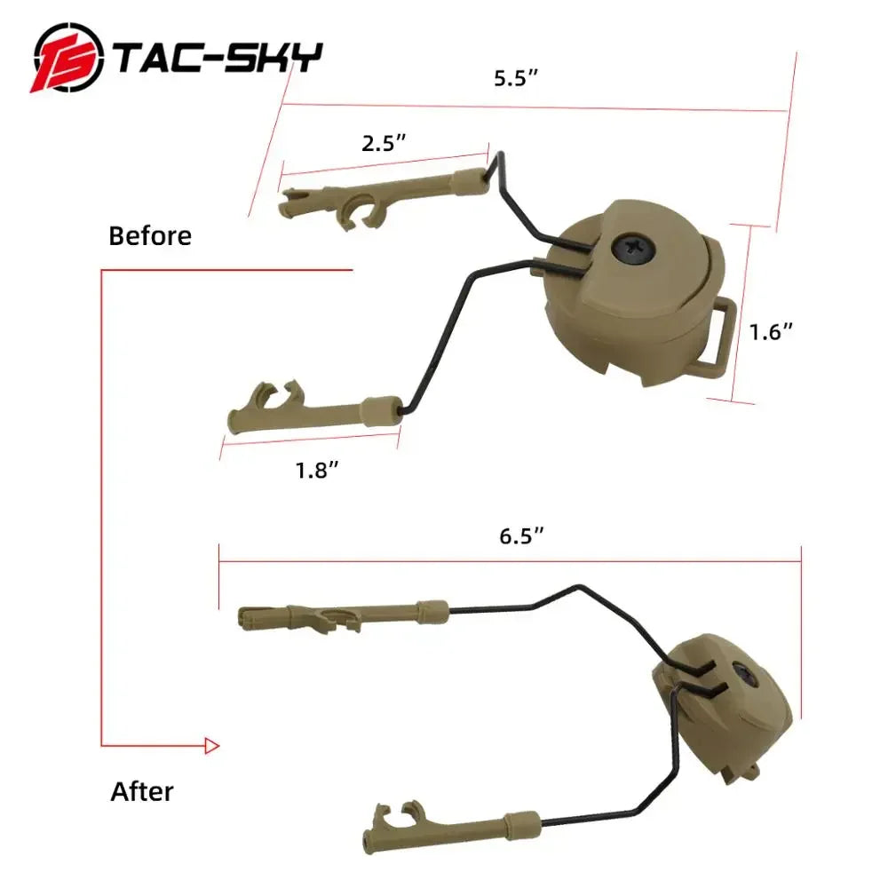 TAC-SKY Tactical Helmet for Fast Ops Core Helmet Rail Adapter Compatible with Comta I, II, III, IV, and XIP headsets