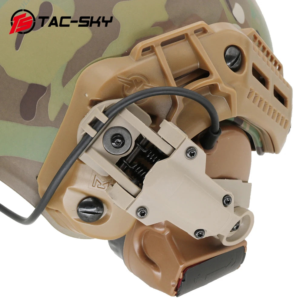 TAC-SKY Tactical MLOK Rail Helmet Adapter, Compatible with MTEK FLUX PTS helmets, for COMTA II, III, IV, and XPI  headsets