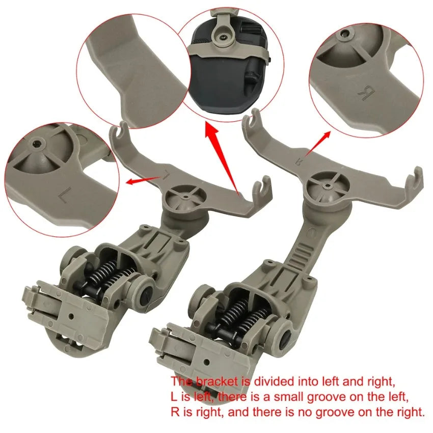 Tactical Headset ARC Rail Headset Mounting Accessories—for  Walker's Razor Slim Electronic Hearing Protection Shooting Headset