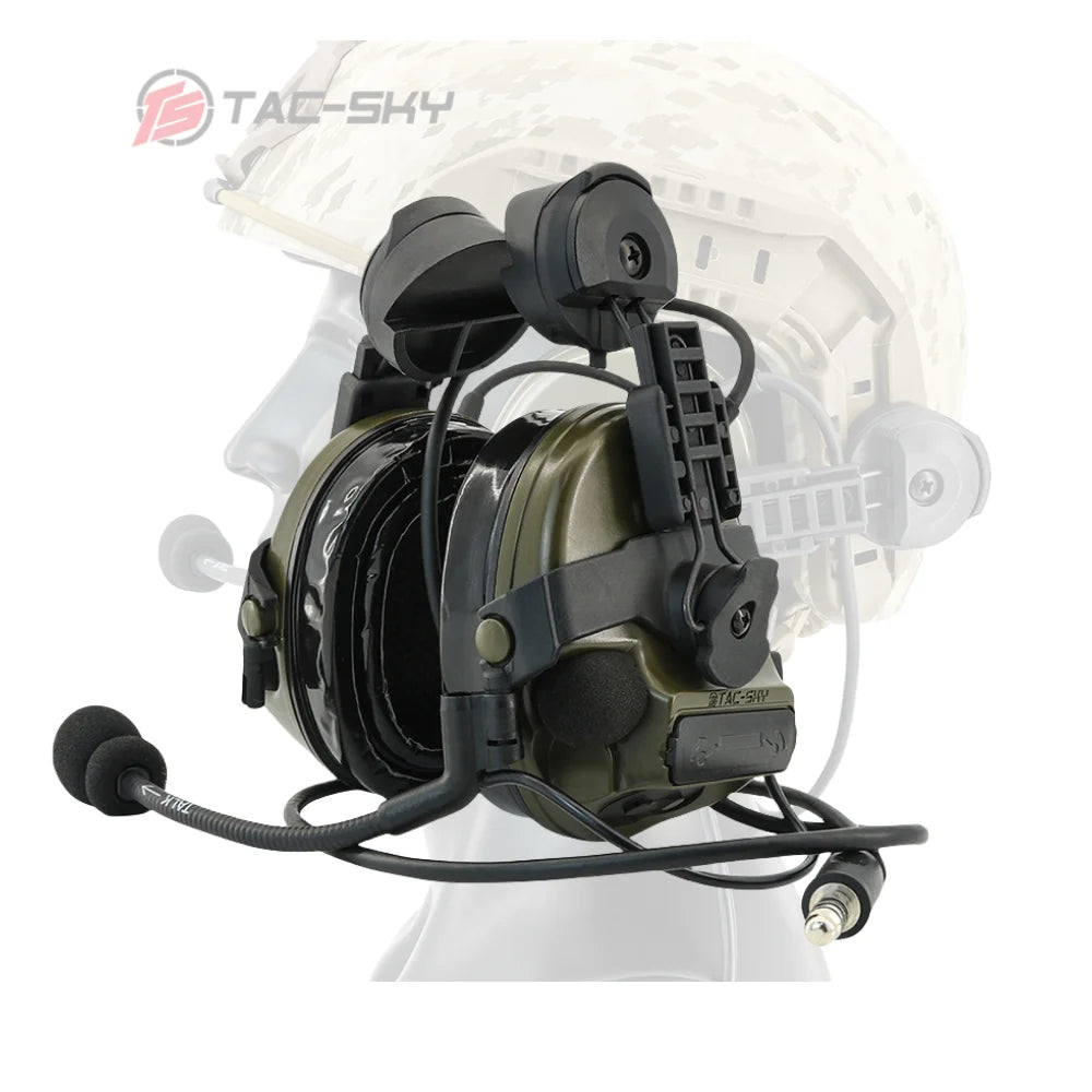 TAC-SKY Tactical Helmet for COMTA III civilian Headset for ARC Rail FAST series Helmets and the Baofeng UV5R two-way Radio